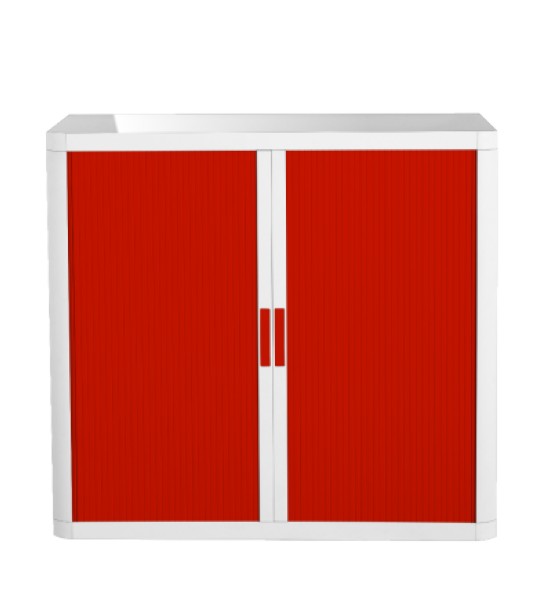 Armoire basse à rideaux EASY OFFICE 110 x 104 x 41,5 cm Corps blanc