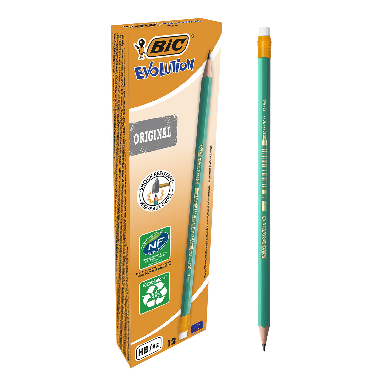 Bureau Vallée Crayon De Couleur Bic Ecolutions Evolution Pack De 12 Crayons A Papier Hb Pas