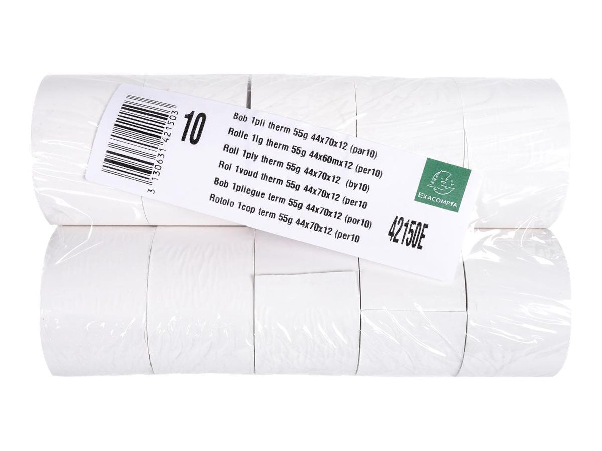 Bureau Vallée Plan De Campagne Exacompta 10 Bobines Caisses Papier Thermique 44 X 70 X 12 Mm