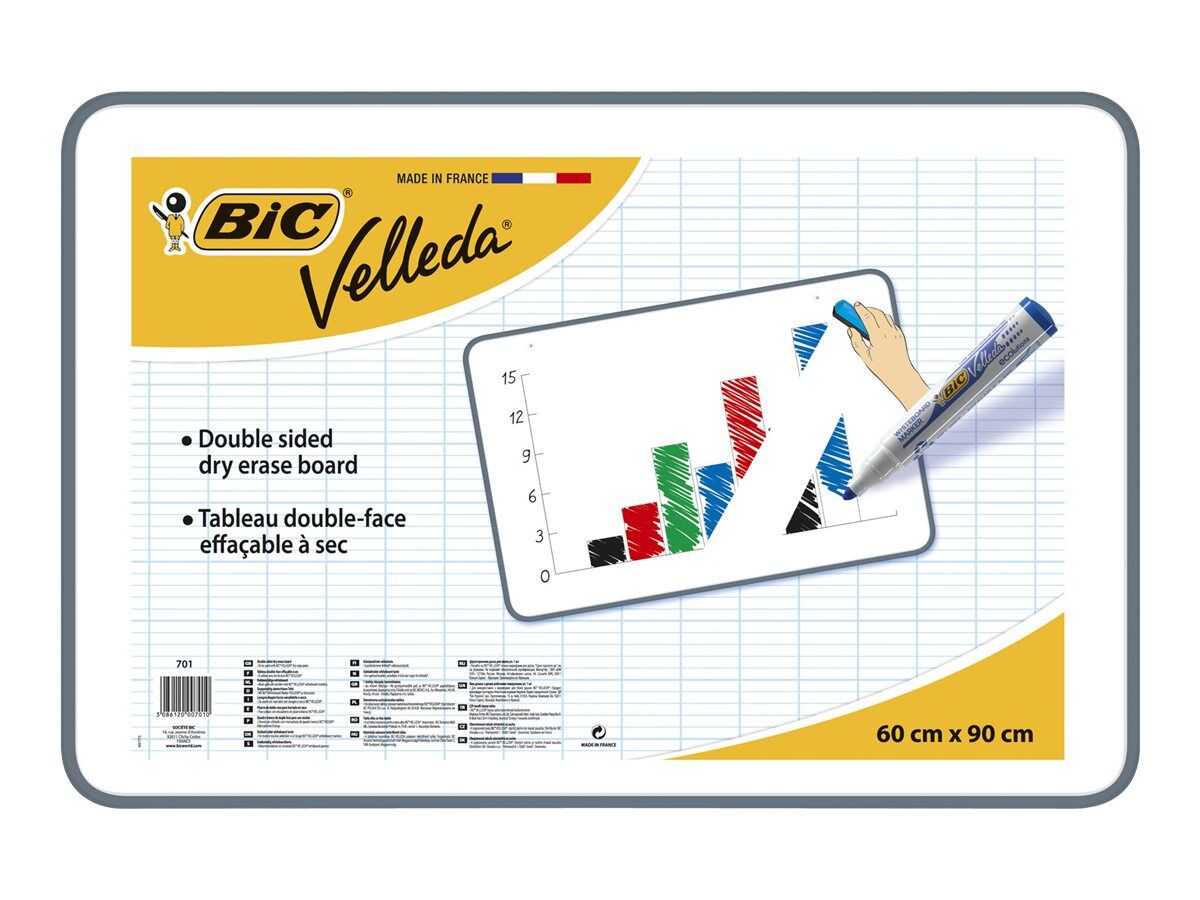 Bic Velleda Ardoise Blanche 60 X 90 Cm Double Face Pas Cher