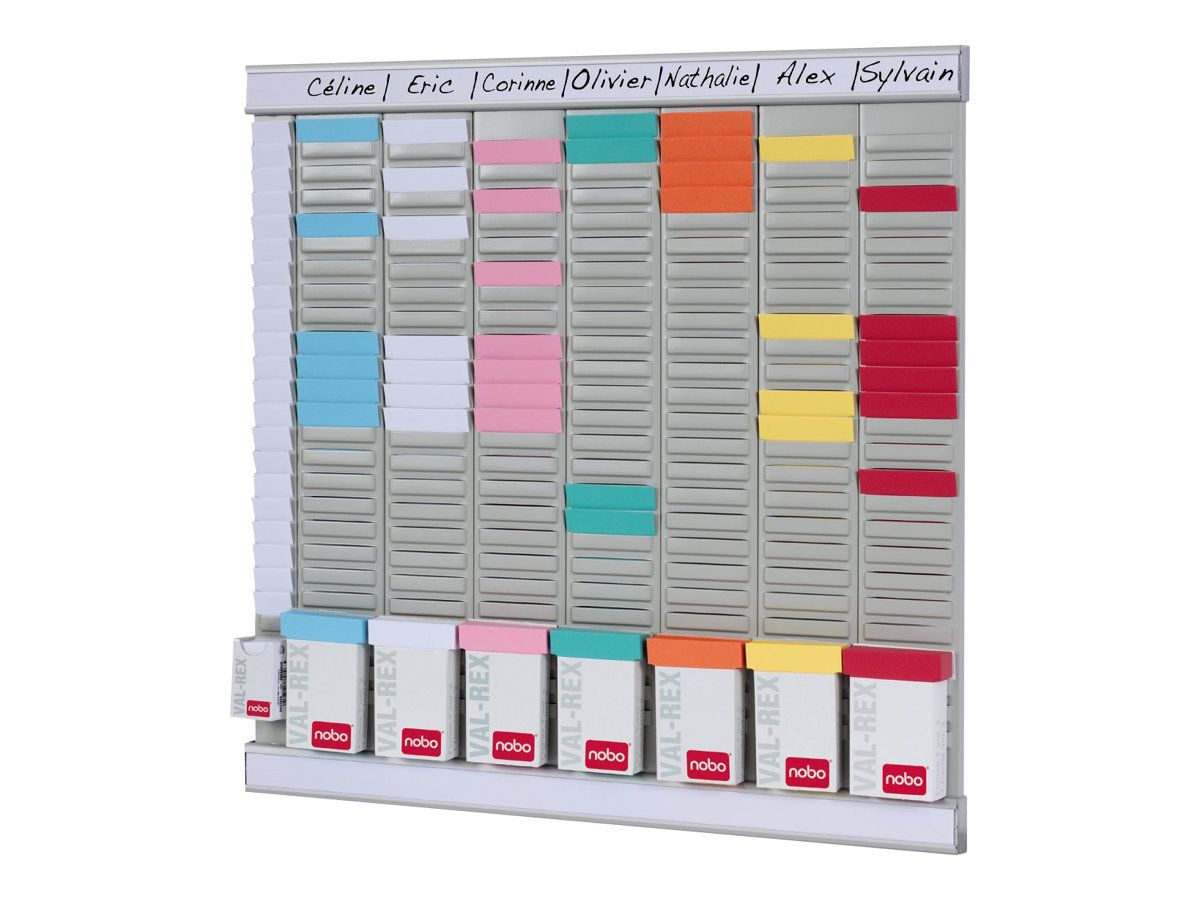 nobo planning hebdomadaire a fiches t 7 colonnes 48 x 48 cm pas cher bureau vallee