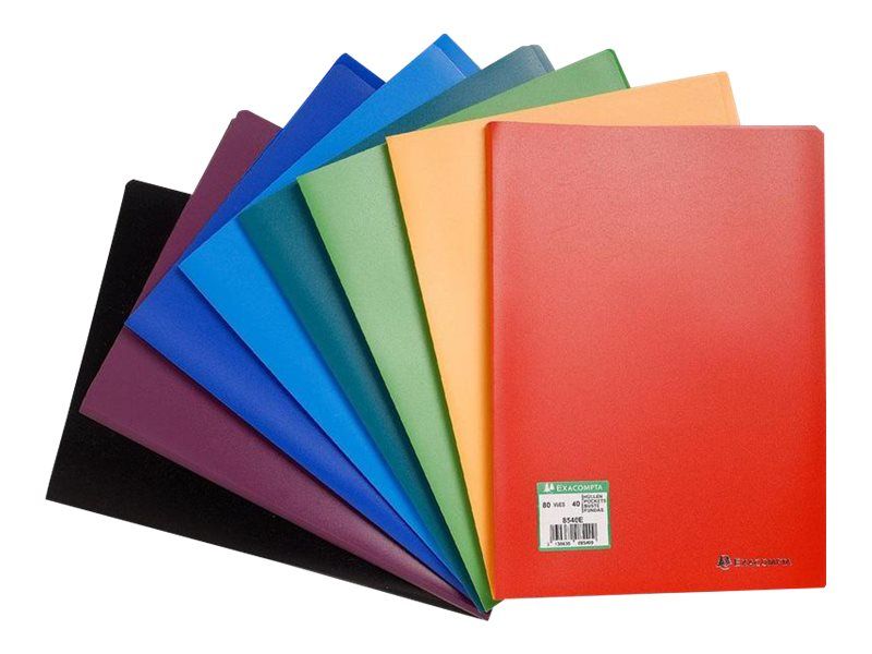 exacompta porte vues 80 vues a4 disponible dans differentes couleurs