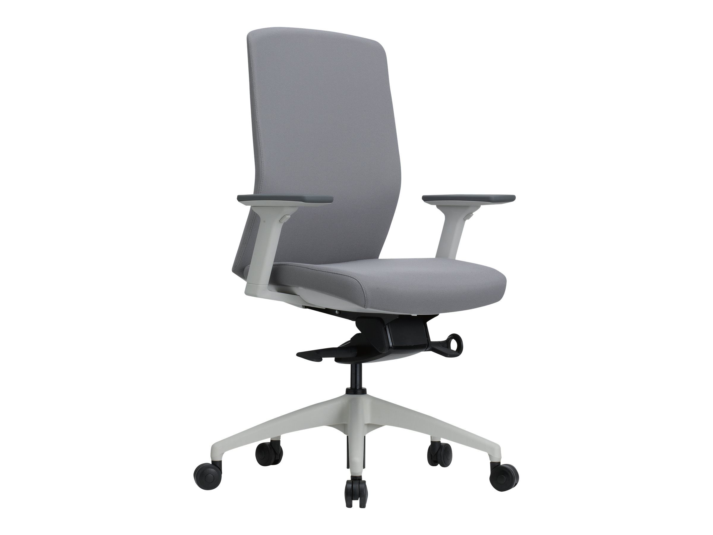 Fauteuil De Bureau Charlie Coque Blanche Et Tissu Noir Accoudoirs Non Inclus Pas Cher Bureau Vallee