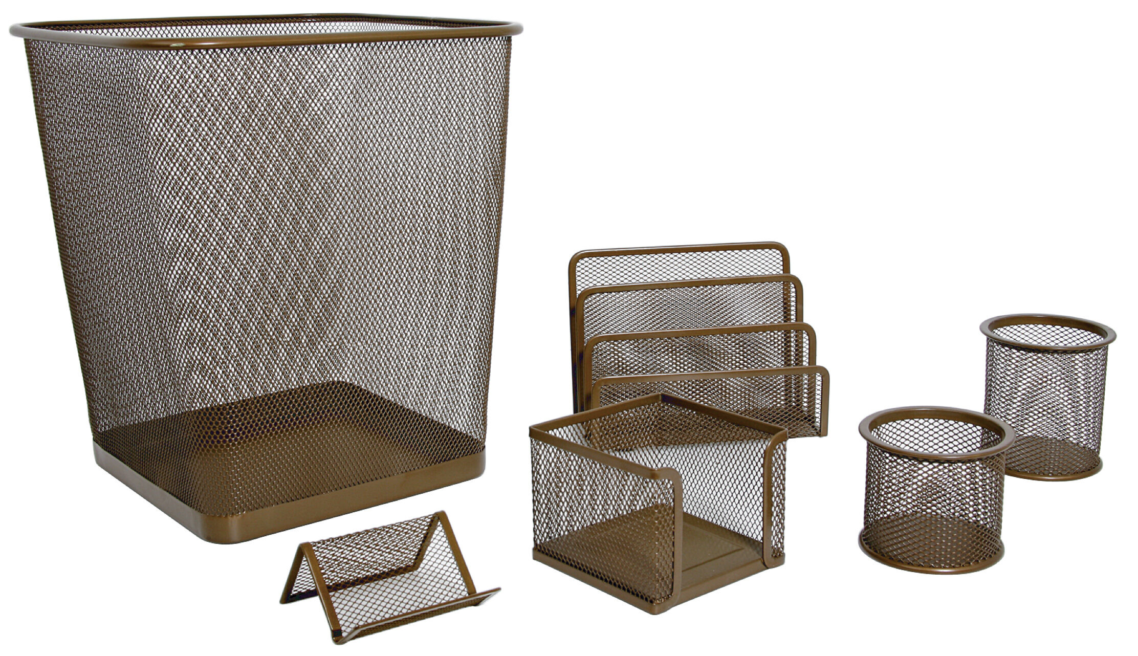 Carpentras Sign Parure De Bureau Metal Ajoure 6 Pieces Bronze