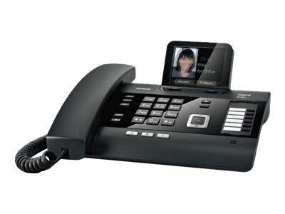 Gigaset Dl500a Telephone Sans Fil Avec Repondeur Noir Pas Cher Bureau Vallee