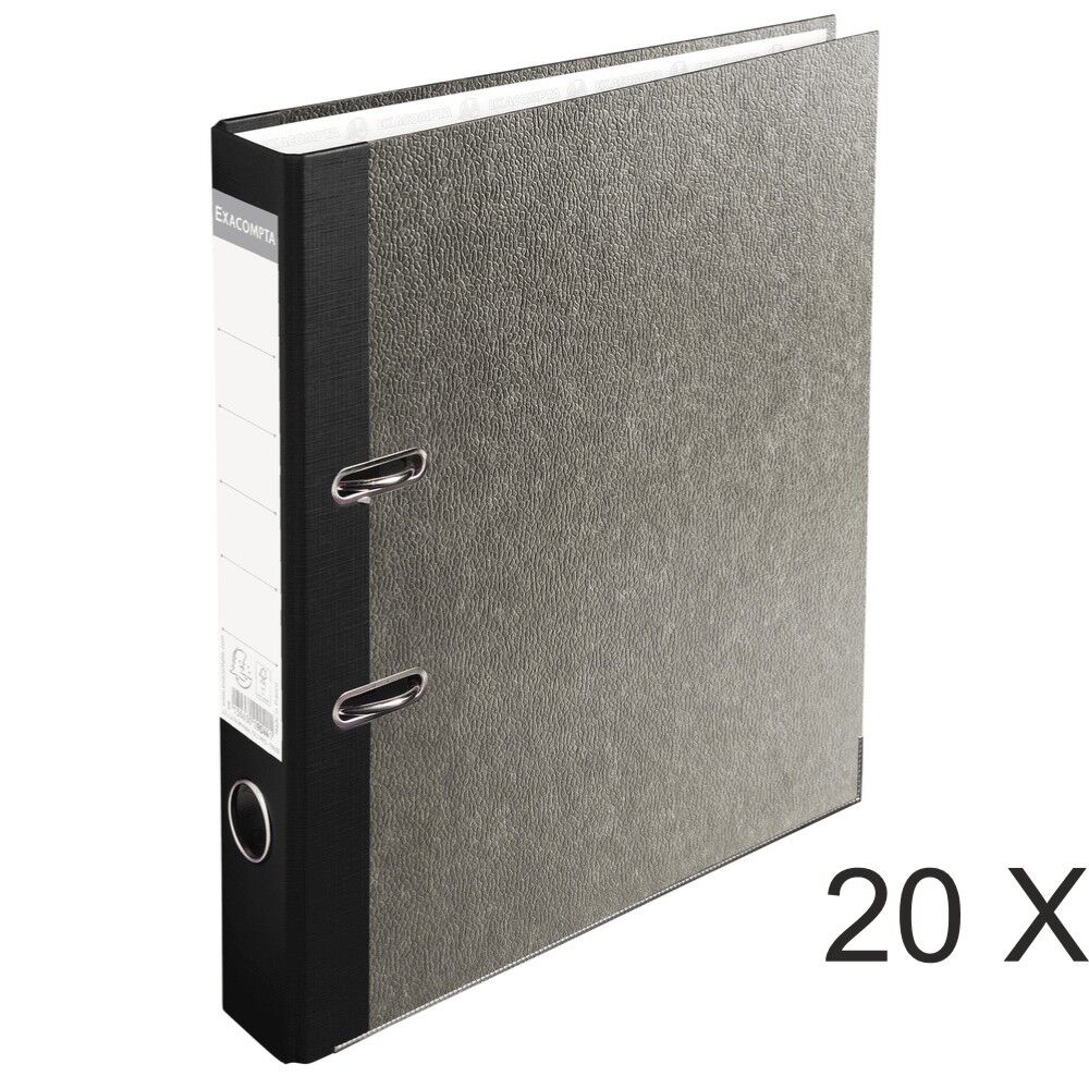 Exacompta 52070E Raccoglitore a leva perf A4 Dorso 70mm Grigio carta marmorizzata Exacompta 52070E Raccoglitore a leva perf A4 Dorso 70mm Grigio carta marmorizzata