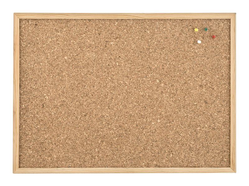 Jpc Tableau D Affichage En Liege Naturel 60 X 90 Cm Cadre En Bois Pas Cher Bureau Vallee