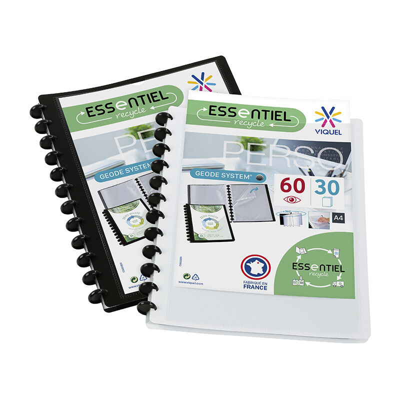 viquel geode porte vues personnalisable a pochettes repositionnables 60 vues a4 noir