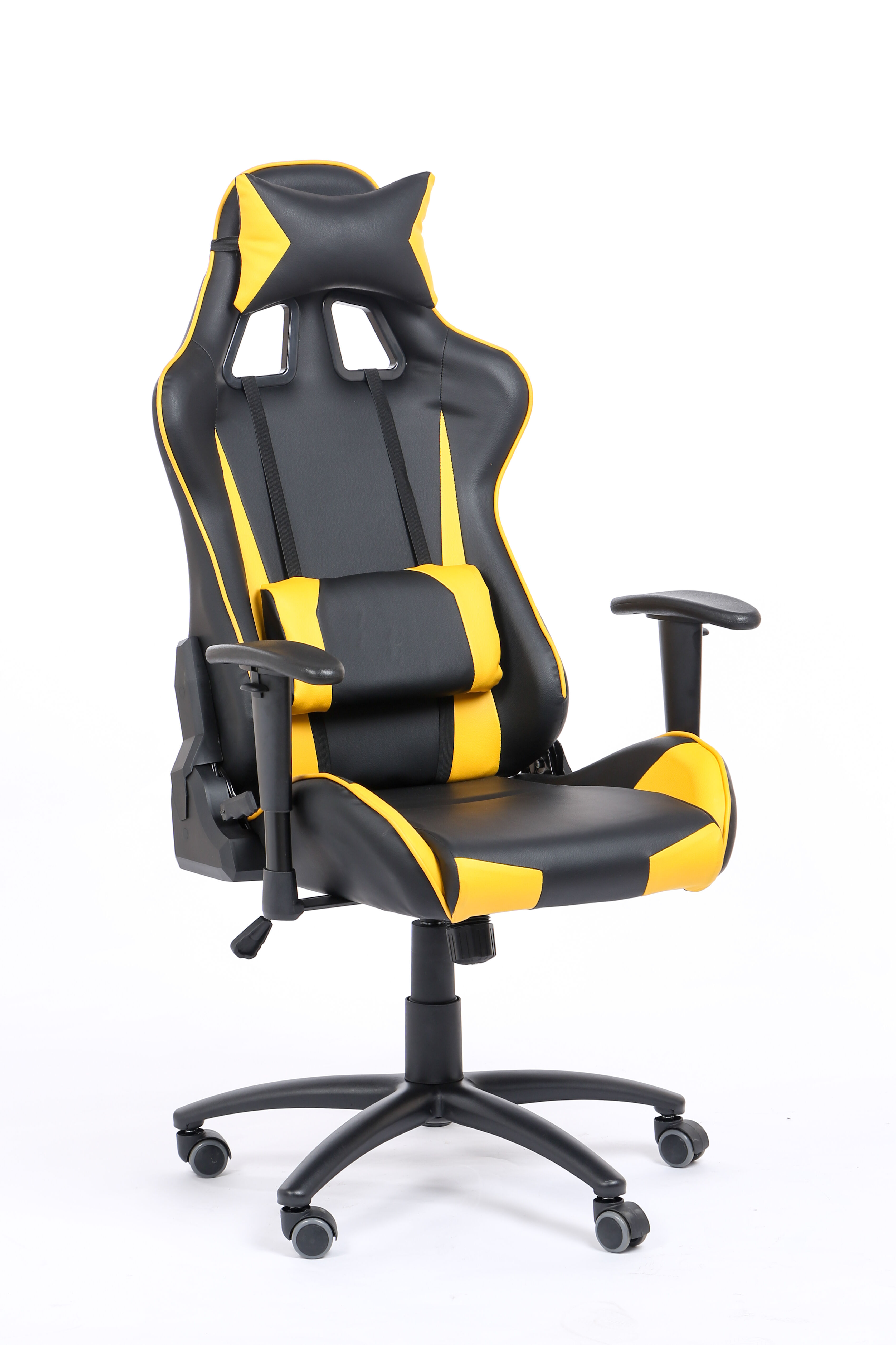 Fauteuil Gamer Sporting Accoudoirs Reglables Noir Et Jaune