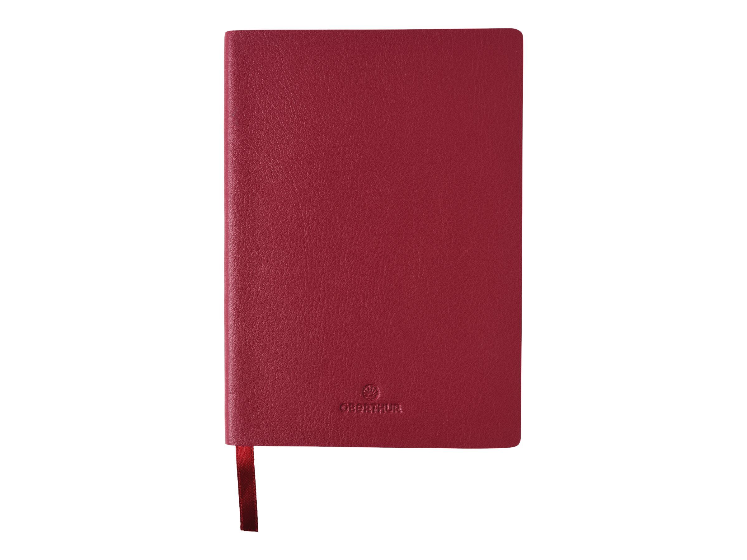 Oberthur Cuir Carnet De Notes A5 Grenat