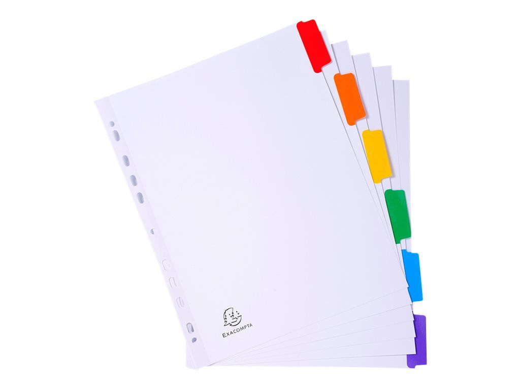 exacompta nature future intercalaire 6 positions a4 maxi carte blanche