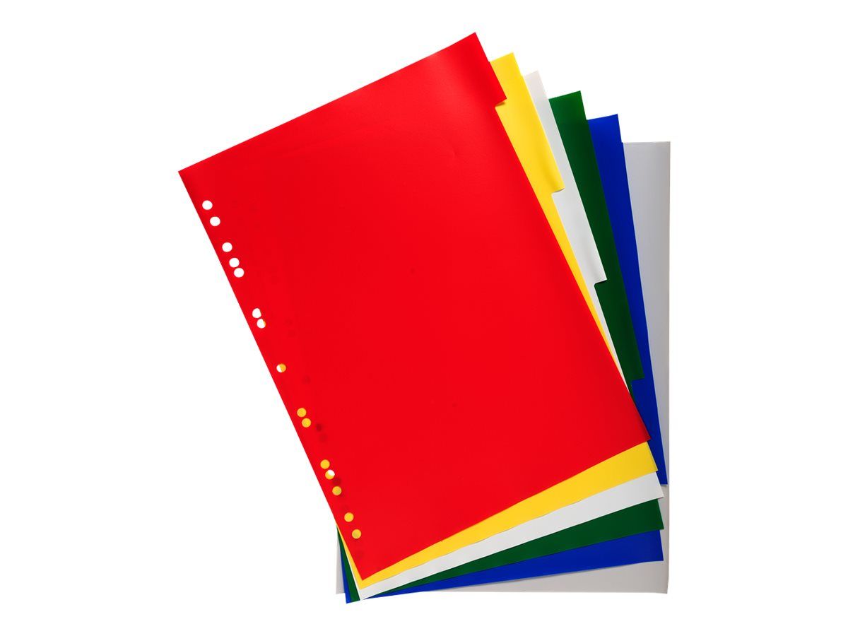 exacompta intercalaire 6 positions a4 polypropylene colore