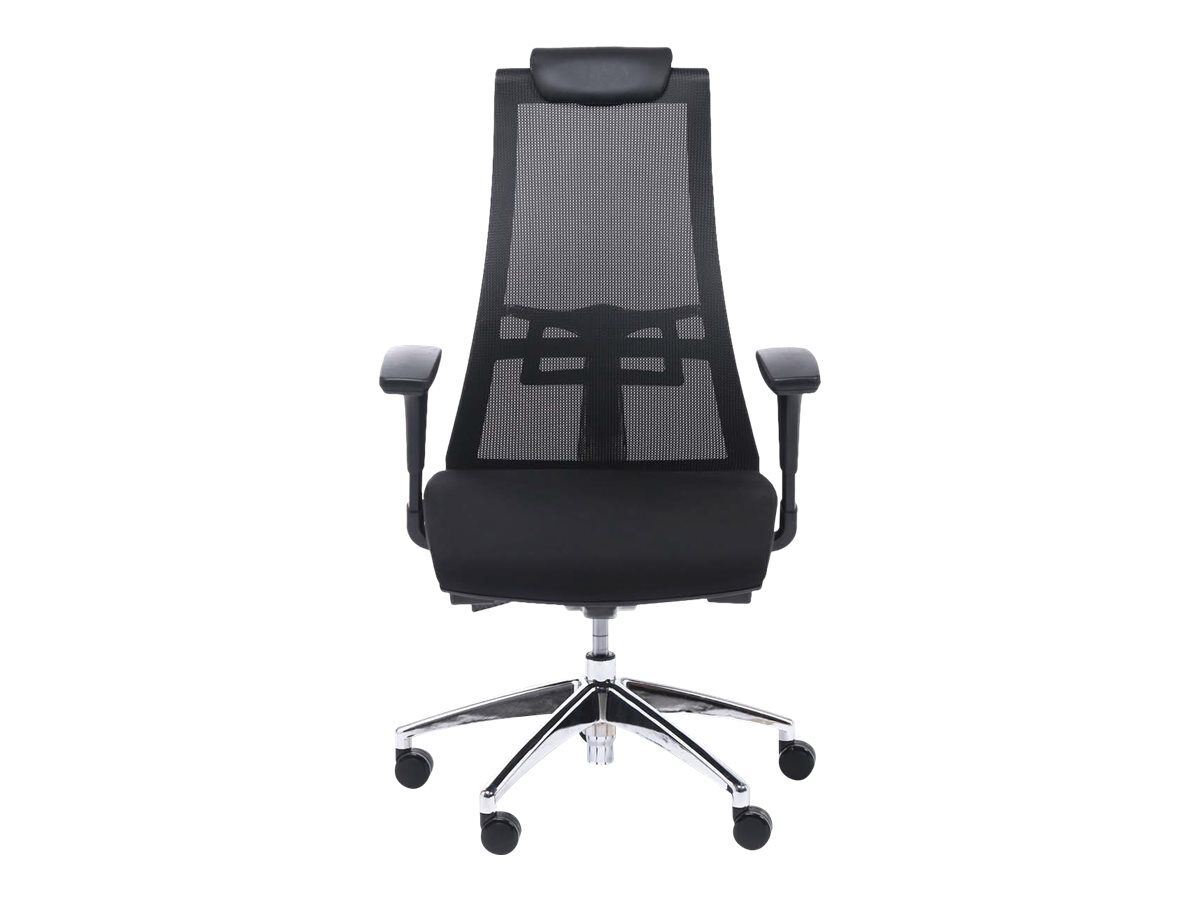 Fauteuil De Bureau Ergonomique Teneesee Accoudoirs Reglables Appui Tete Amovible Noir Pas Cher Bureau Vallee