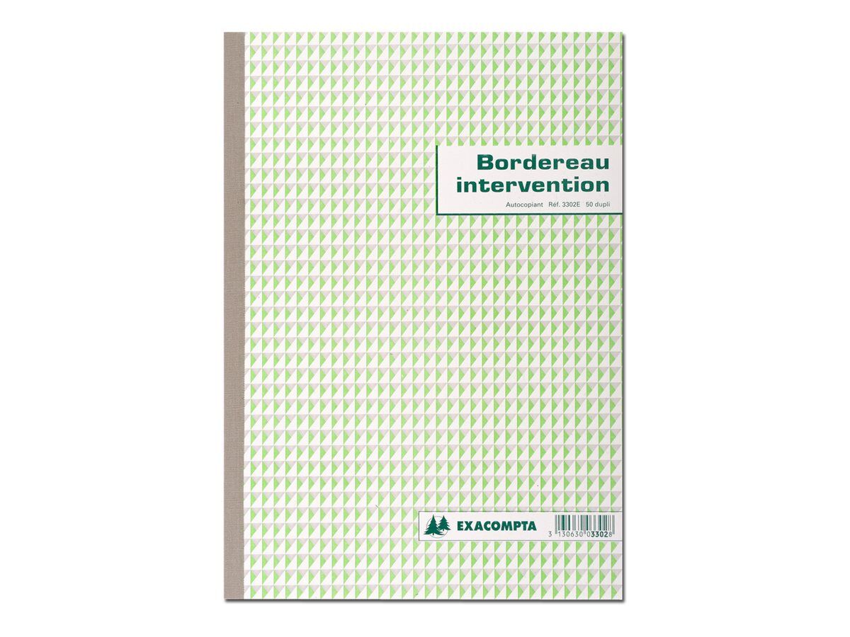 Exacompta Manifold Bordereau D Intervention 50 Dupli A4 Pas Cher Bureau Vallee