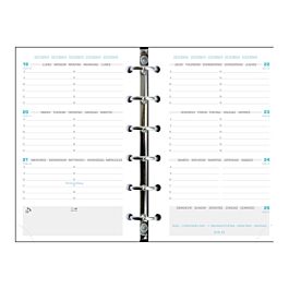 Recharge Semainier Mignon AK13 - 2 Pages Par Semaine, Format 126 X 91 Mm - Pour Classeur à Anneaux 13 Cm - 6