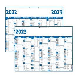 Oberthur Calendrier 2023 Oberthur - Calendrier Bleu - 57 X 41 Cm - 7 Mois Par Face Pas Cher | Bureau  Vallée