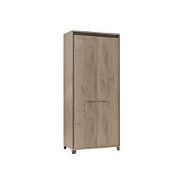 Armoire Haute Mambo L80 X H187 X P46 2 Portes Chene Chocolat Pas Cher Bureau Vallee