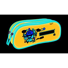 Quo Vadis Trousse Olympique Marseille 2 Compartiments Pixel - 10x23x7cm