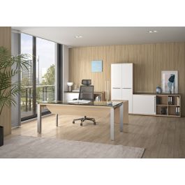 Bureau Verre Sliver Avec Voile De Fond 190 Cm Pieds Metal Chene Fil Et Blanc Bureau Verre Sliver Avec Voile De Fond 190 Cm Pieds Metal Chene Fil Et Blanc