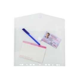 10 Pochettes Transparentes à Fermeture éclair Pour Classeur - Format M5 5 Anneaux - Pour Documents, Cartes, Photos...