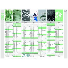 Calendrier Mural Forever Recyclé Exacompta - 55x40,5 Cm, Janvier 2026 à Janvier 2027 - Papier 100% Recyclé, Fabriqué En France