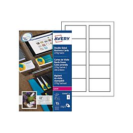 Pochette De 250 Cartes De Visite 85x54mm Quick&clean Laser Mate 220g Coins Ar Avery Zweckform Pochette De 250 Cartes De Visite 85x54mm Quick&clean Laser Mate 220g Coins Ar Avery Zweckform