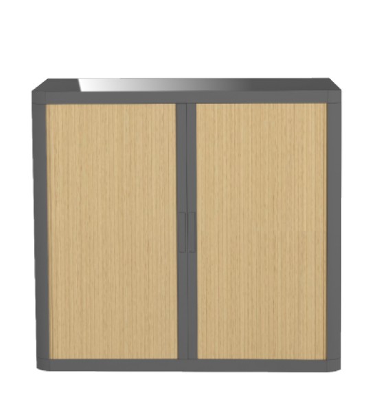 Armoire basse à rideaux EASY OFFICE 110 x 104 x 41,5 cm Corps et